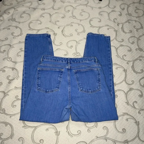 Paris Atelier & Other Stories Bright Blue Wash Straight Leg Jeans Sz 27 - Picture 4 of 8